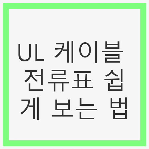 UL 케이블의 기본 이해