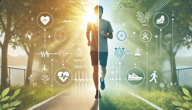 comparing running and walking