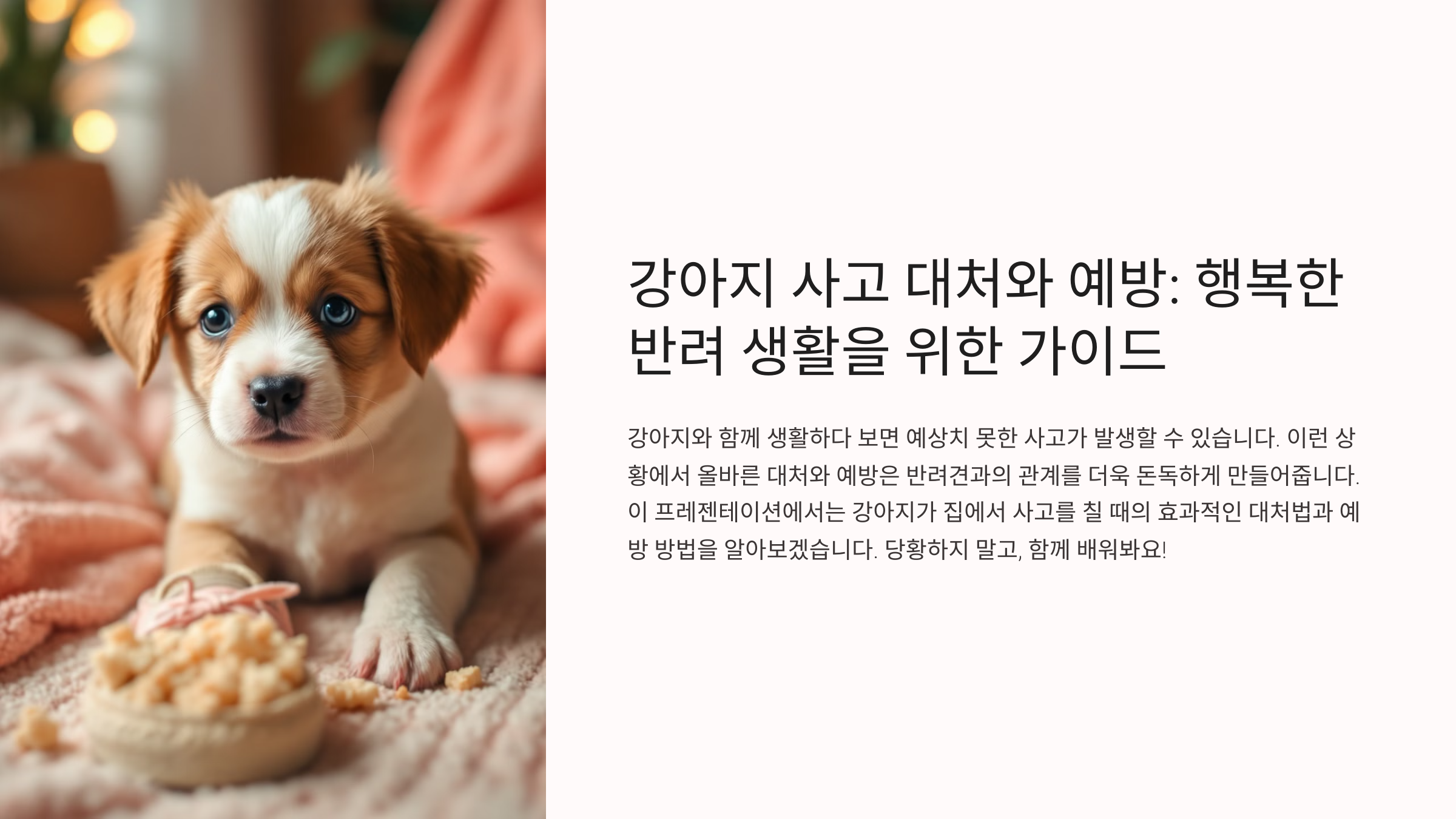 강아지가 집에서 사고를 칠 때, 효과적인 대처법과 예방 방법