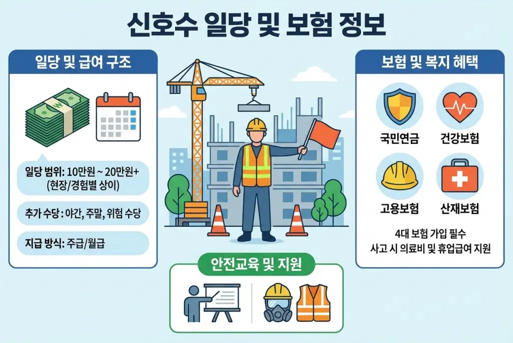 신호수 일당 및 4대보험