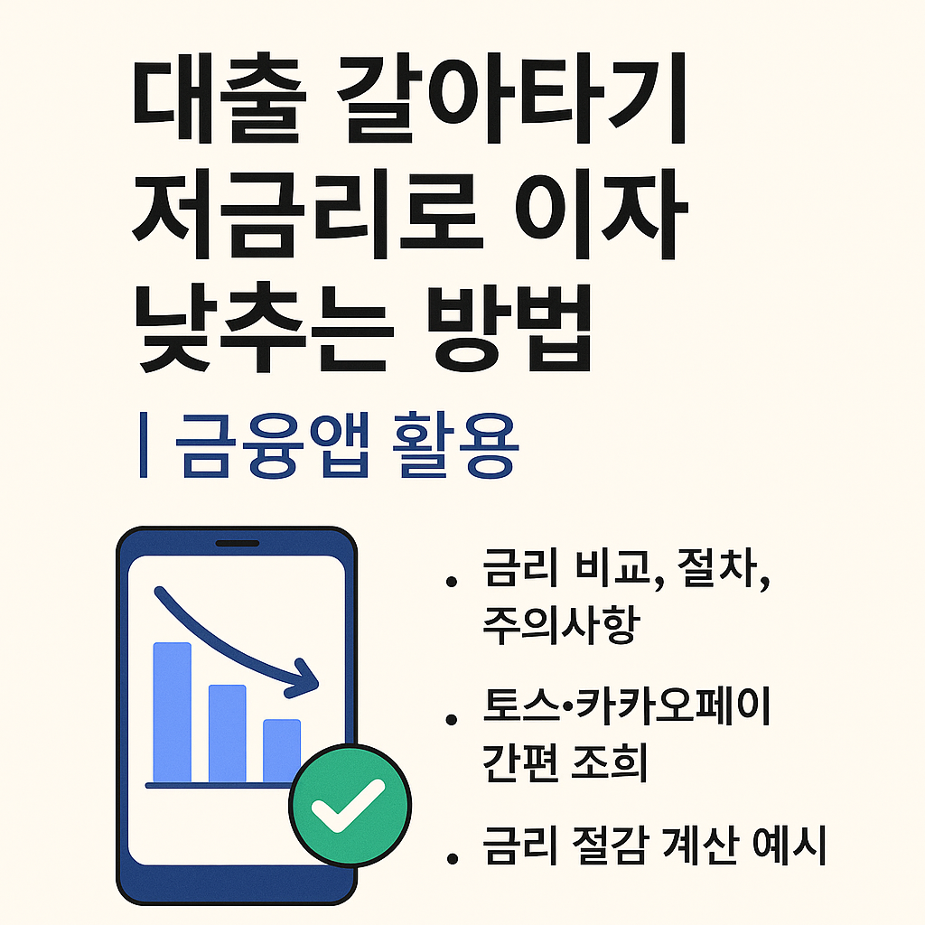 대출 갈아타기 방법 및 이자 절감 효과