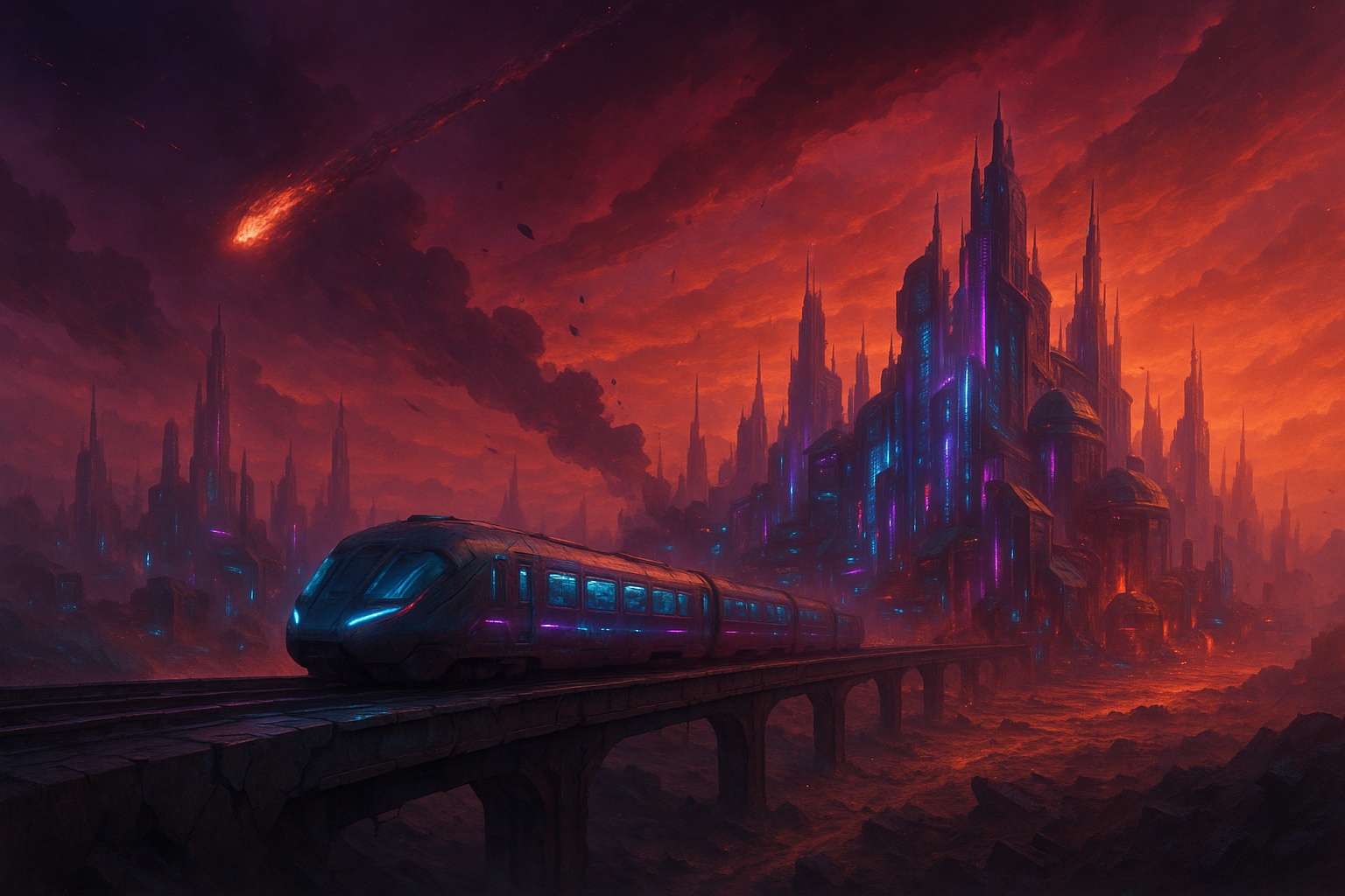 라멘티스 원 붕괴도시 컨셉 아트