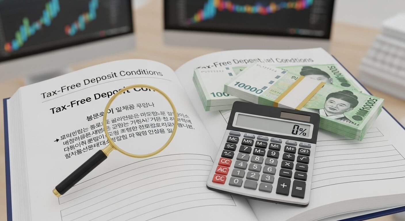 비과세 예금 조건 한도