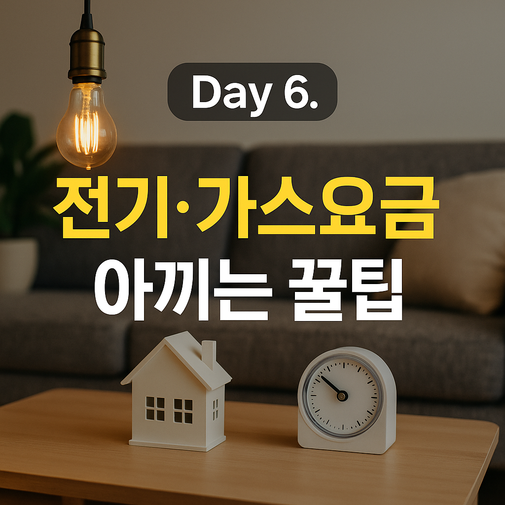 Day 6. 전기&middot;가스요금 아끼는 꿀팁 🔌🔥