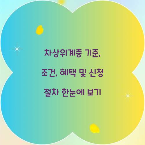 차상위계층 기준