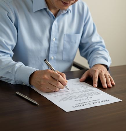 산재보험을 가입 중인 남자 이미지