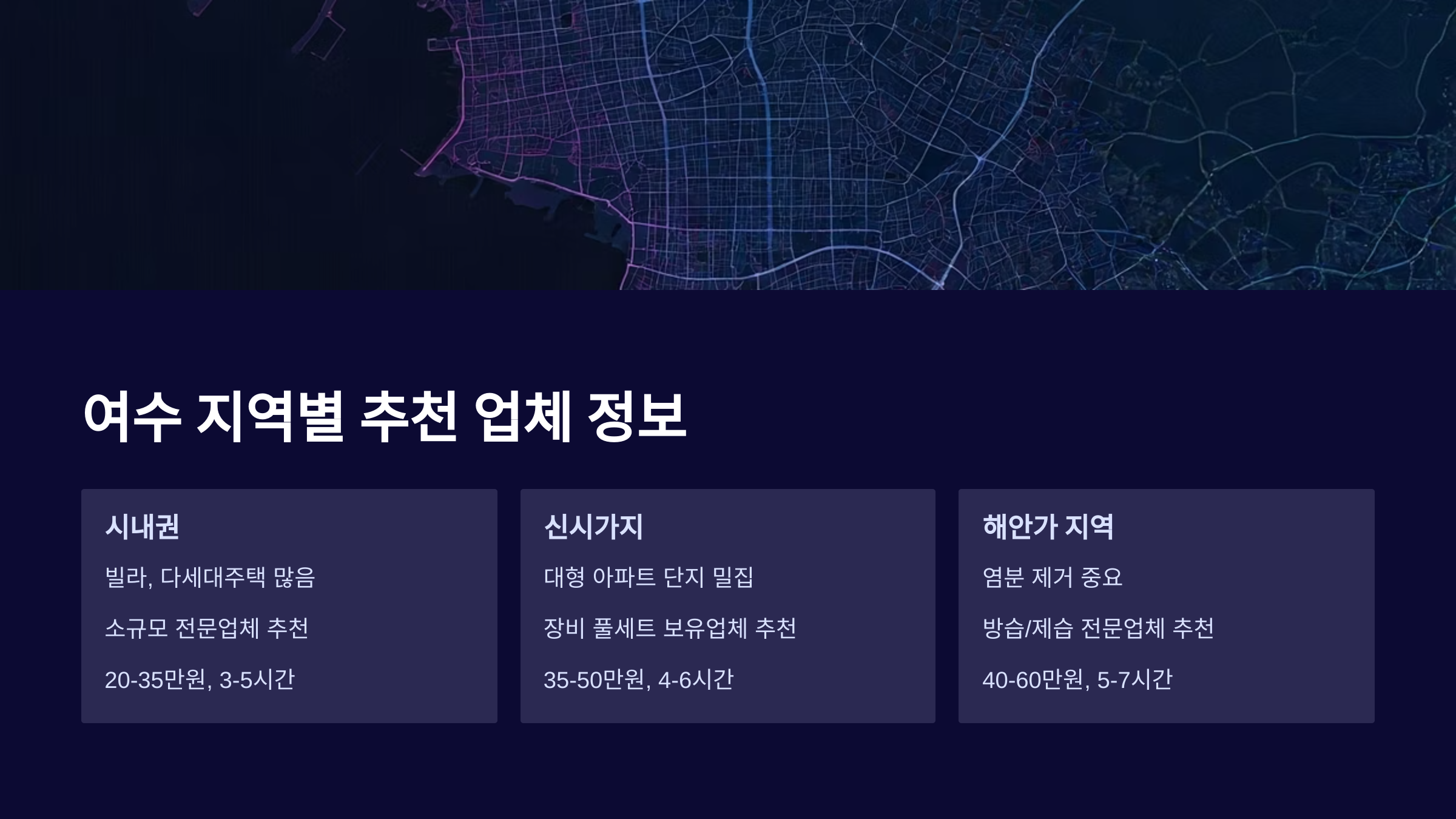여수 입주청소 지역별 업체 정보