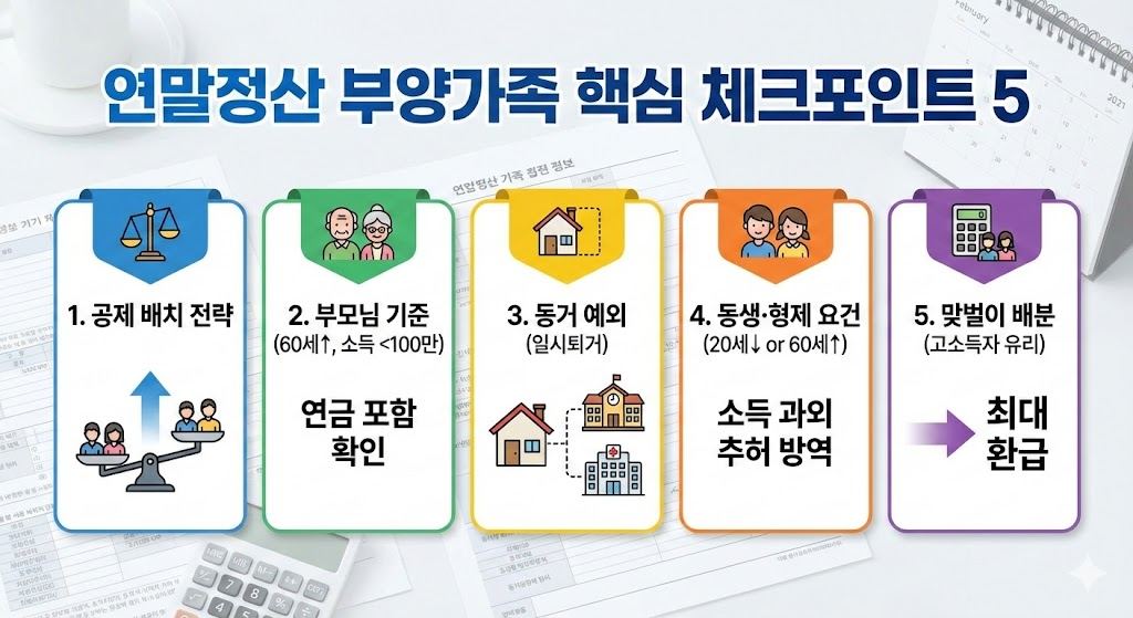 연말정산 부양가족 핵심 체크포인트 5가지