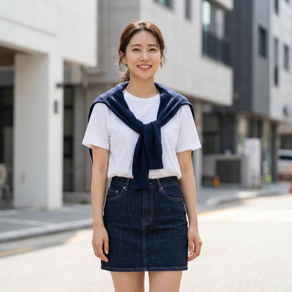 팔뚝살 고민 해결하는 가디건 레이어링