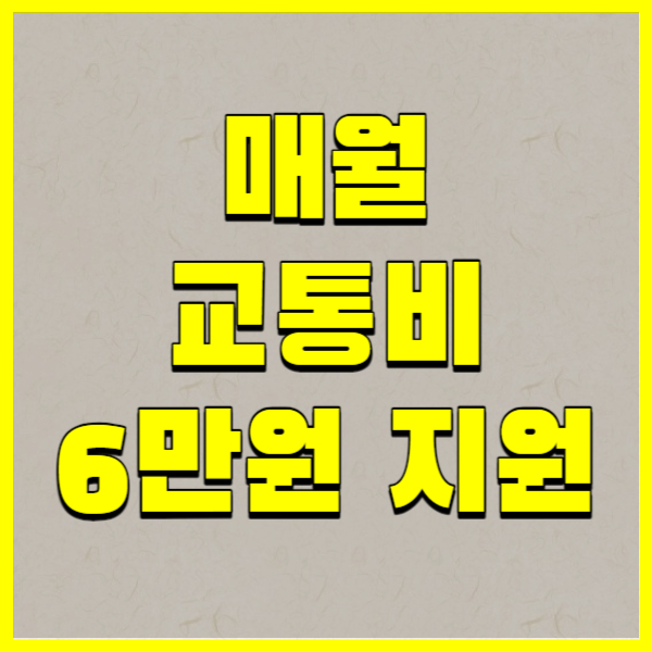 교통비 6만원 지원