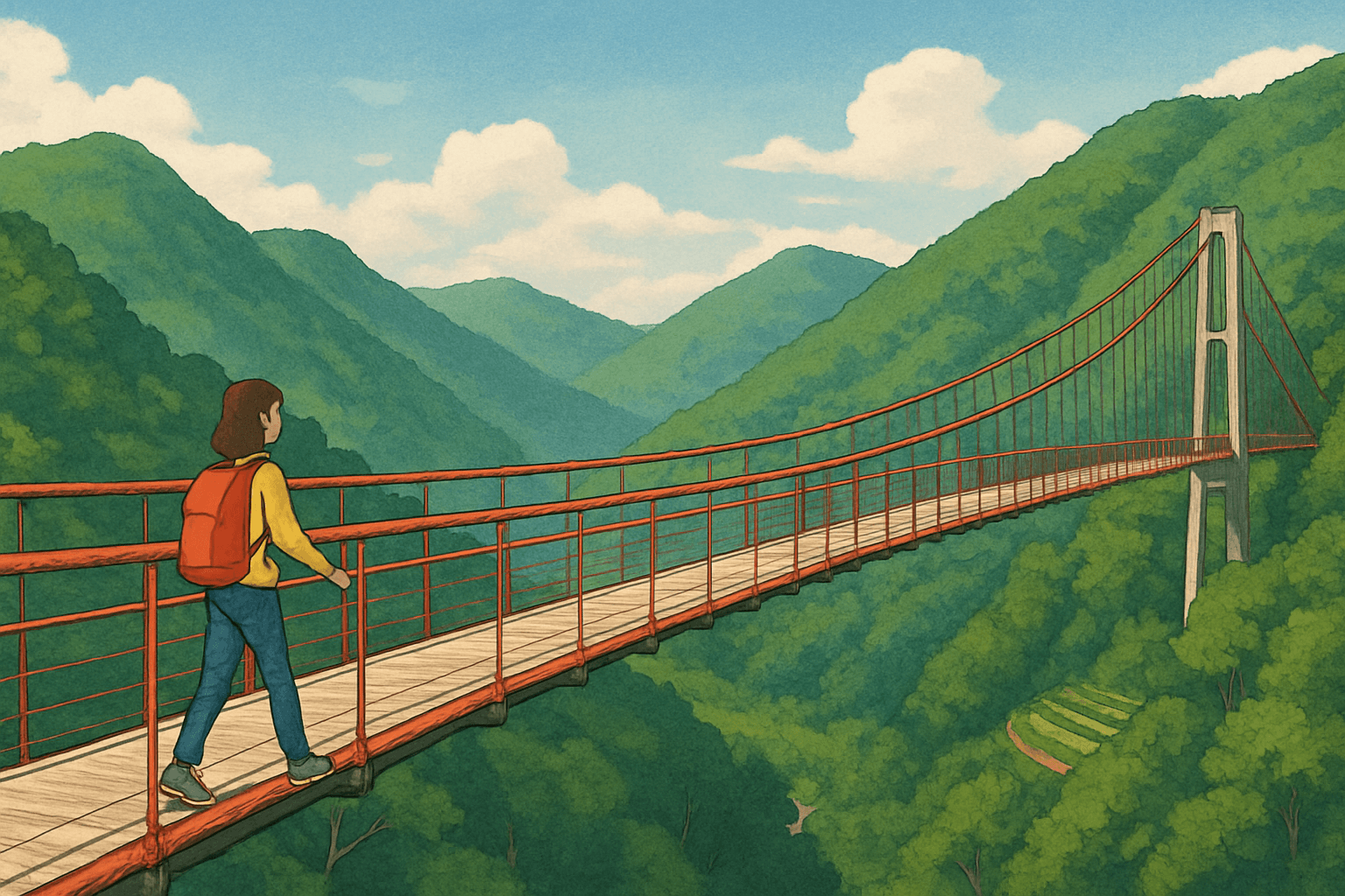 전북 순창 채계산 출렁다리: 국내 최장 길이에서 느끼는 짜릿함