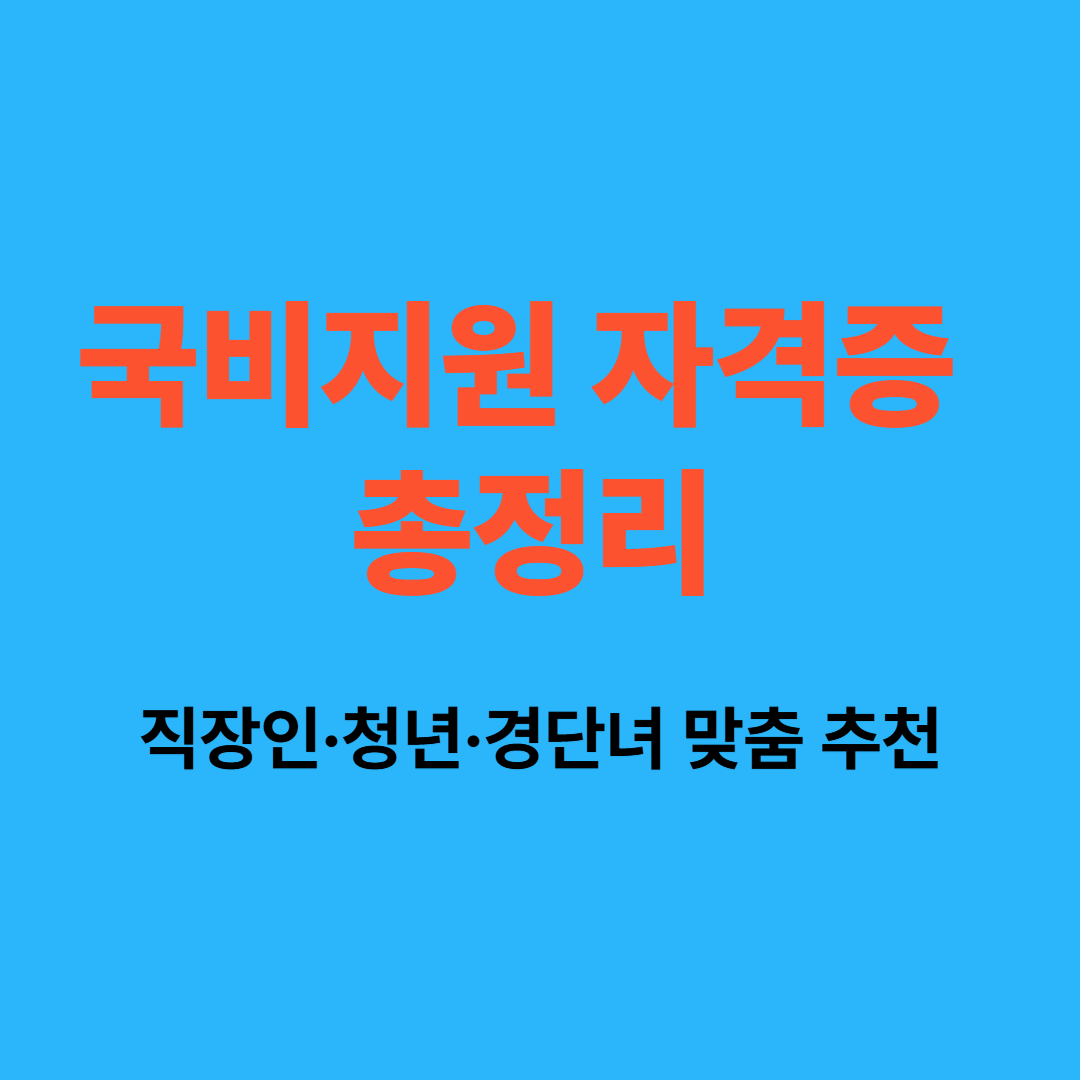 국비지원 자격증 총정리