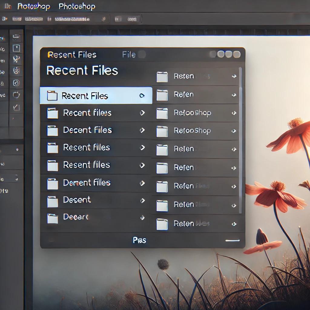 포토샵 최근항목 삭제