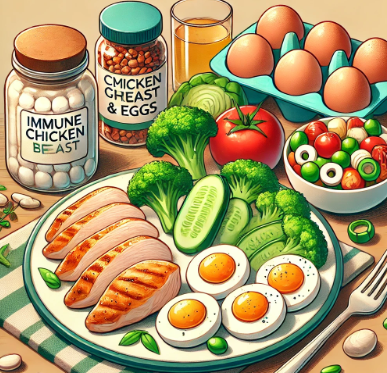 닭가슴살, 계란