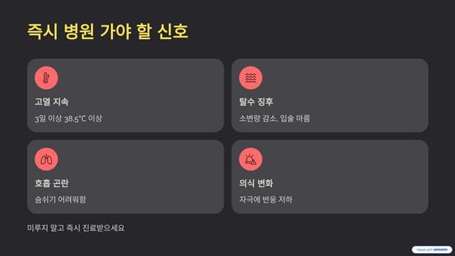 수족구 병원 갈 신호