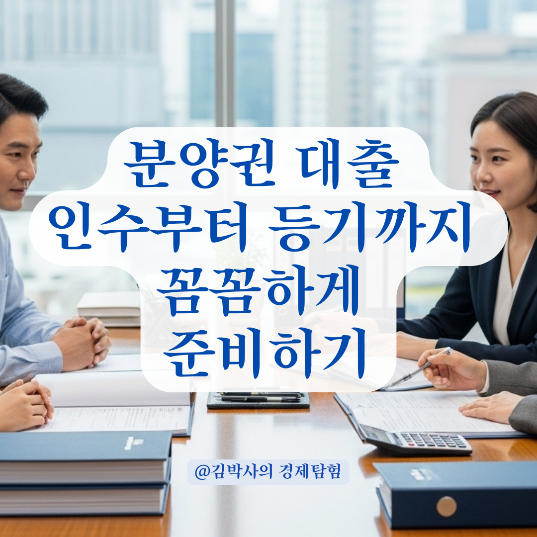 분양권 매매 시 중도금대출 인수 절차, 잔금 이후 처리까지 한눈에 정리.