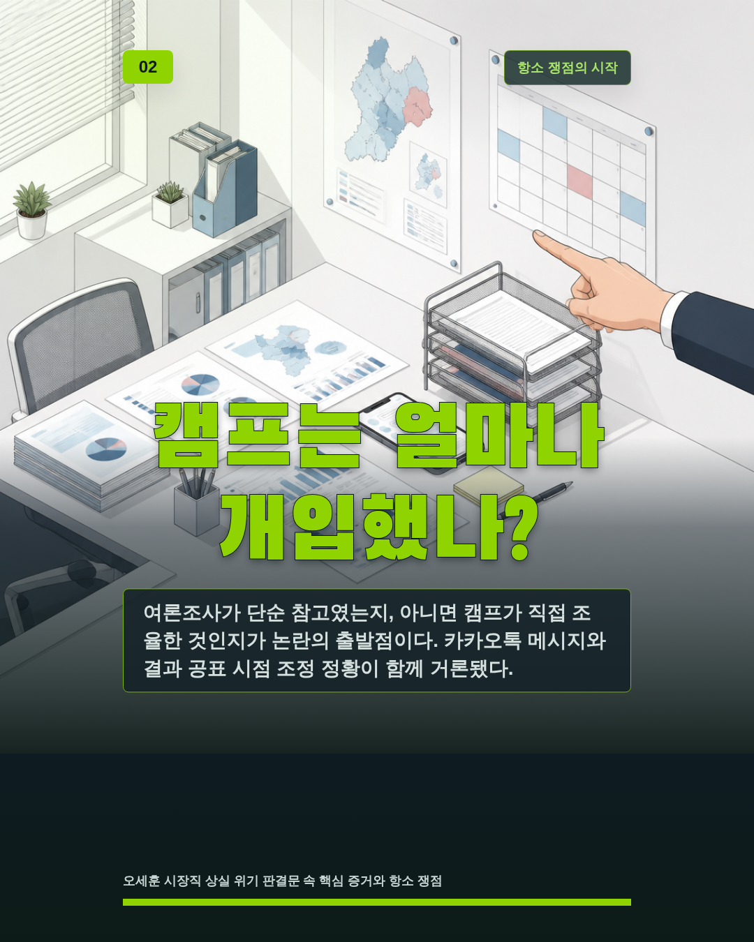 캠프는 얼마나 개입했나?