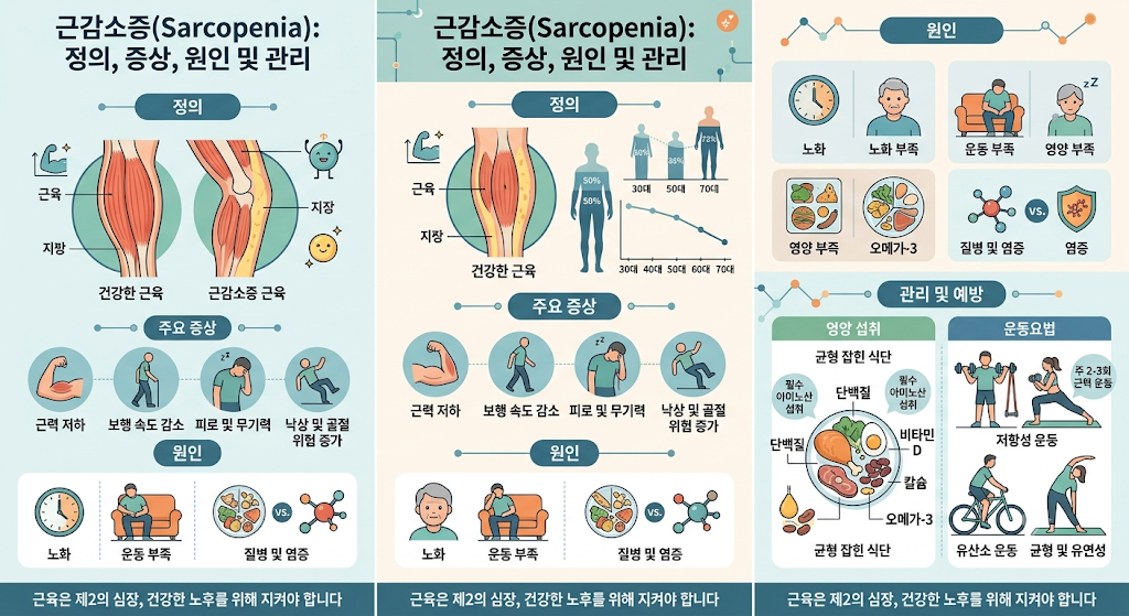 근감소증의 정의, 원인, 증상 및 관리방법