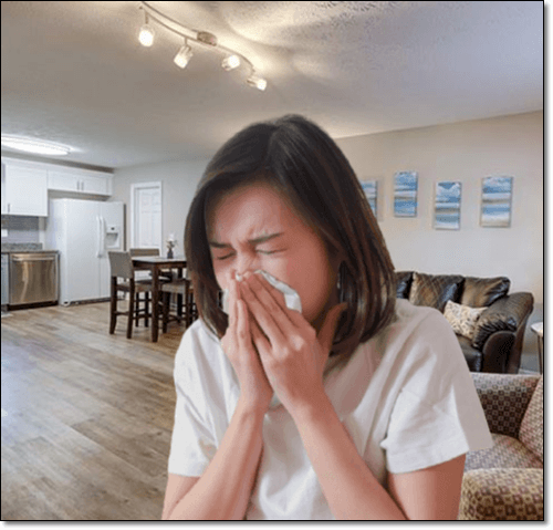 독감에 걸린 여성