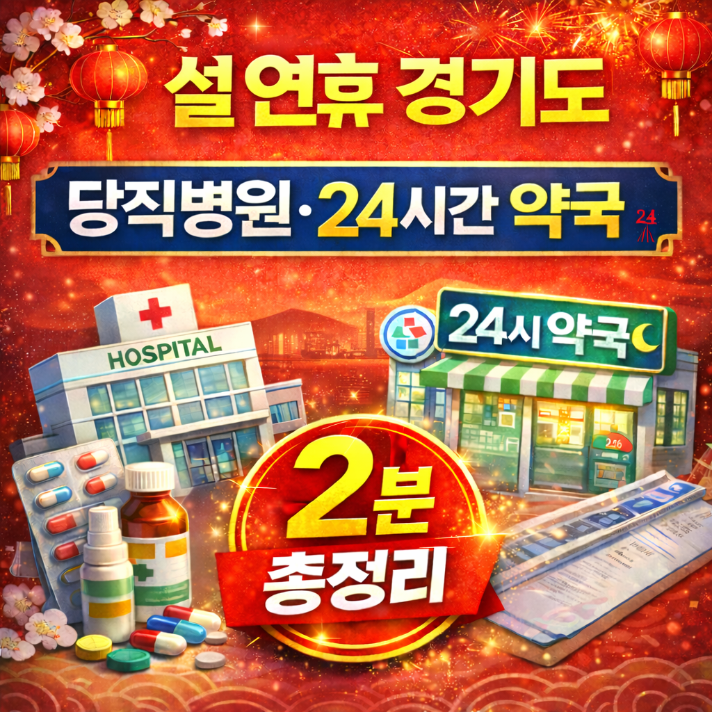 설 연휴 경기도 성남 당직병원&middot;24시간 약국 바로가기