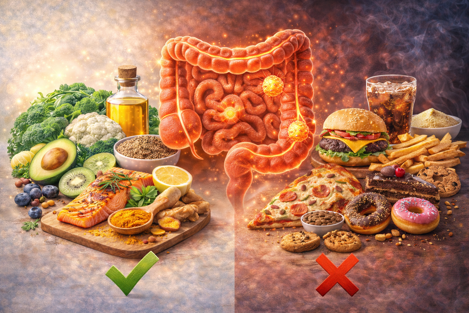 대장암에 좋은 음식과 안 좋은 음식