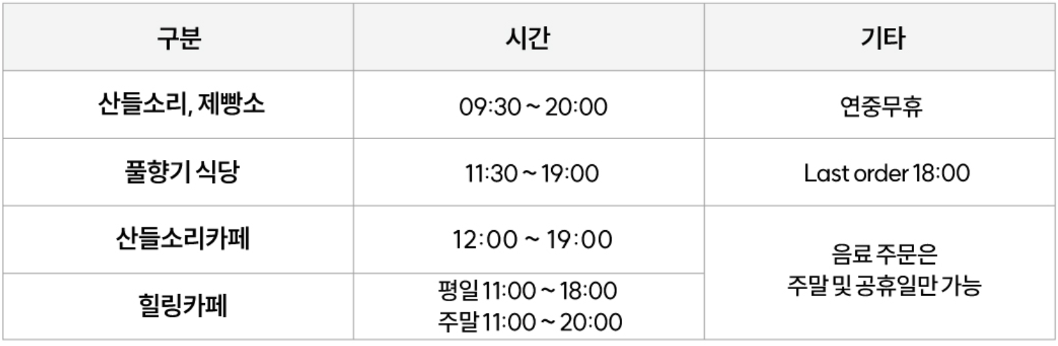 산들소리 수목원