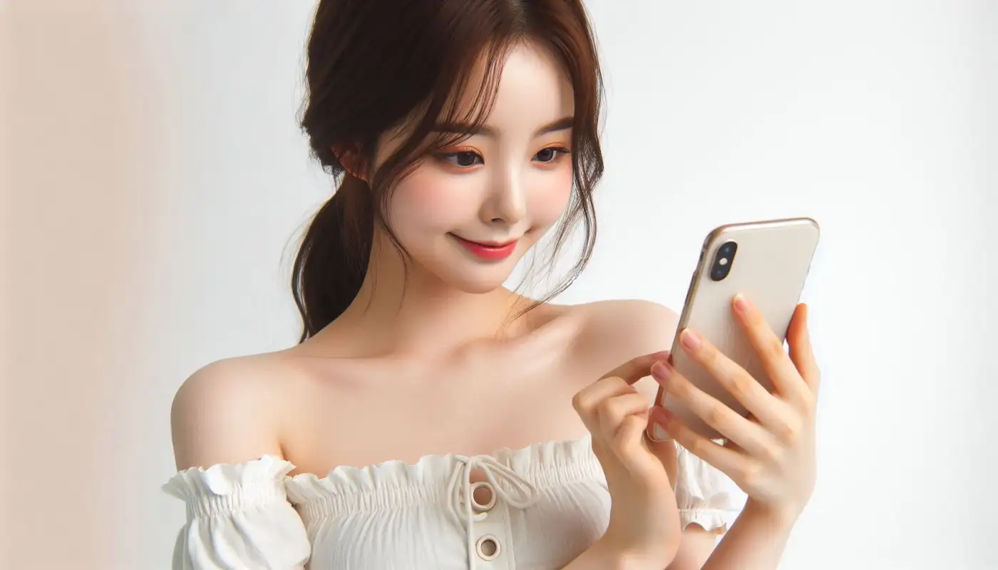 똑닥-사용법을-알아보고-비대면진료하는-여성의-모습