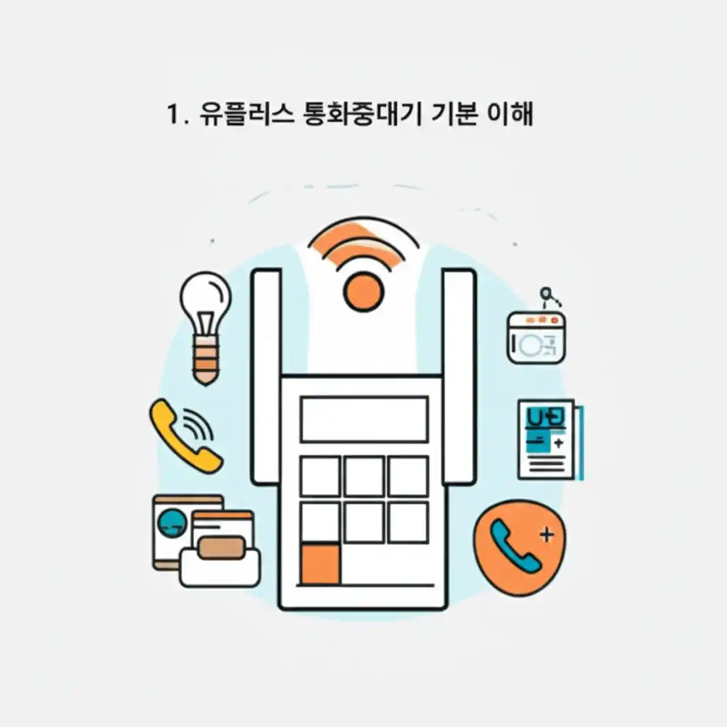 1. 유플러스 통화중대기 서비스의 기본 개념을 설명하는 이미지