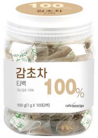 우리가스토리 국산 감초차 티백, 1g, 100개입, 1개