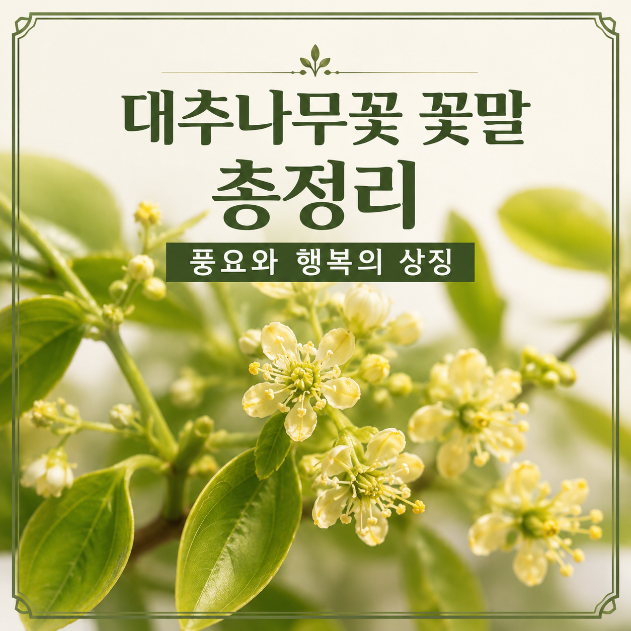 대추나무꽃 꽃말
