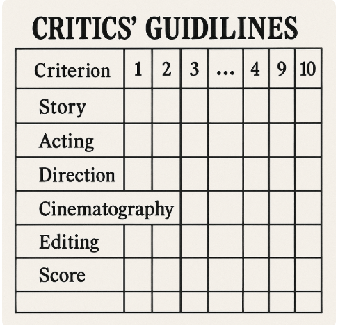 영화 평론가들의 평가목록 표 이미지