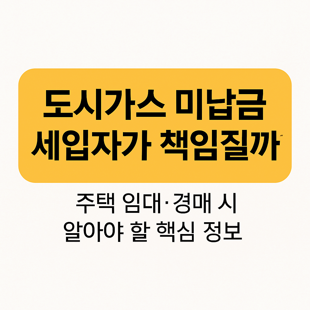 도시가스 미납금 세대분리신청