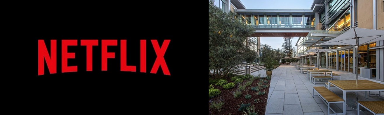 넷플리스 로고와 본사 관련 이미지
