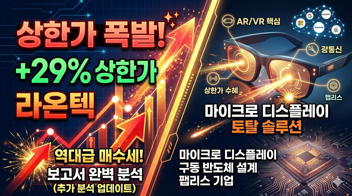 라온텍 사업보고서 업데이트 분석 및 마이크로 디스플레이 구동 반도체 설계 팹리스 기업 핵심 요약 이미지