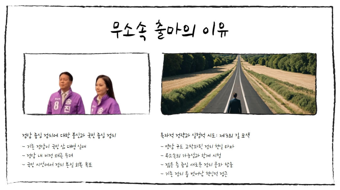 무소속 출마 이유