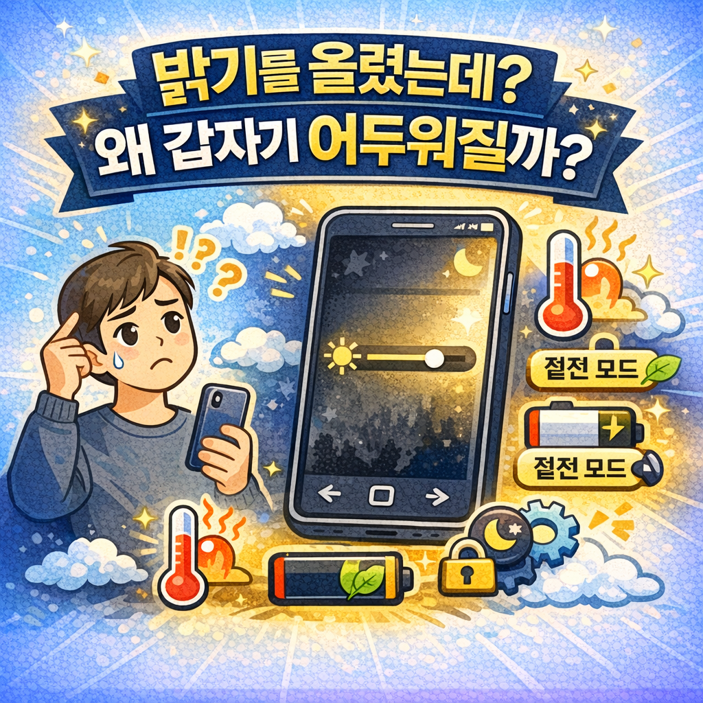 스마트폰 화면이 갑자기 어두워질 때 원인과 해결법