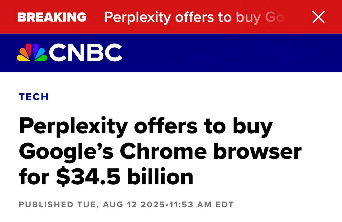 AI 스타트업 퍼플렉시티 "구글 크롬 345억 달러에 사겠다" 제안