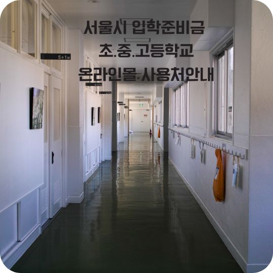 서울시 입학준비금 온라인몰