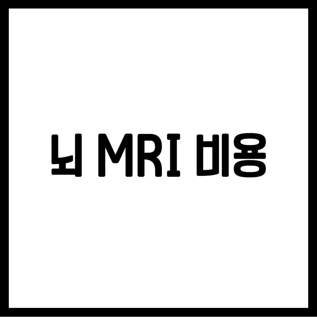 뇌 MRI 비용