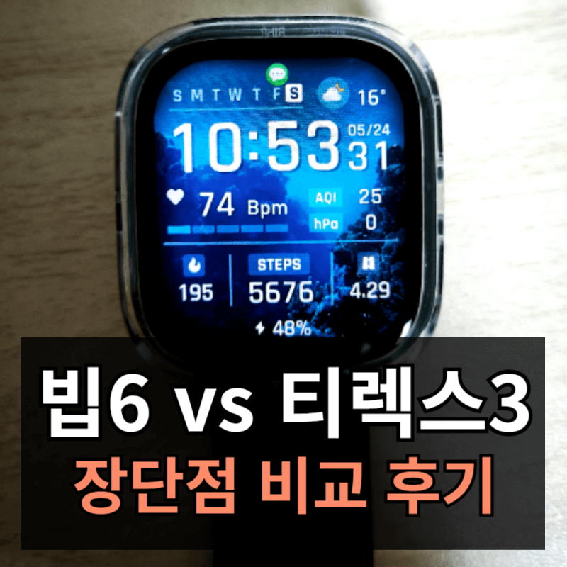 어메이즈핏 빕6 vs 티렉스3 비교 후기