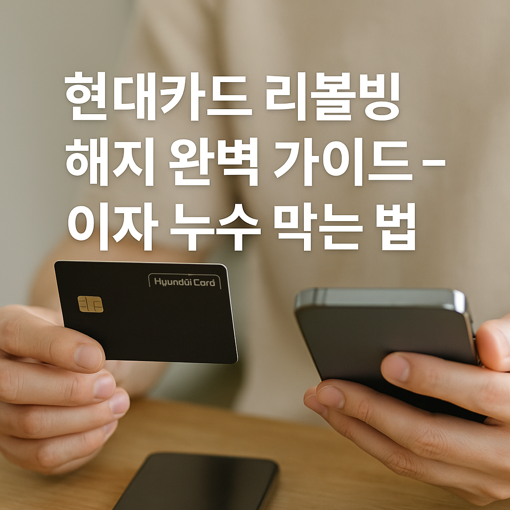 현대카드 리볼빙 해지 완벽 가이드
