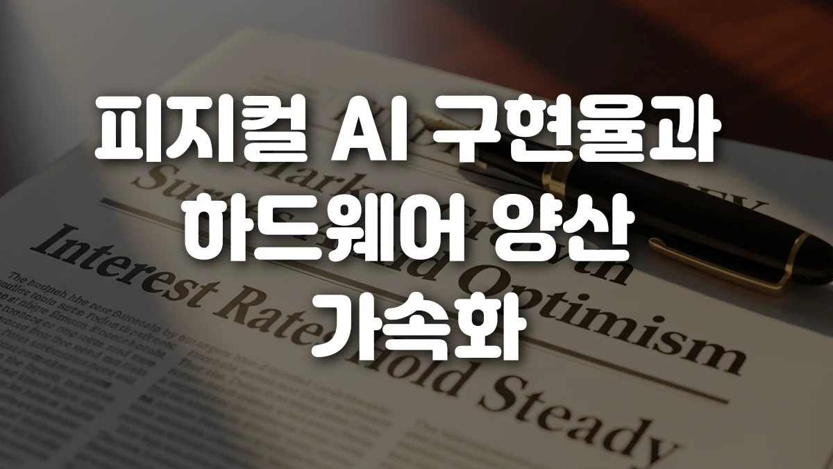 피지컬 AI 구현율과 하드웨어 양산 가속화