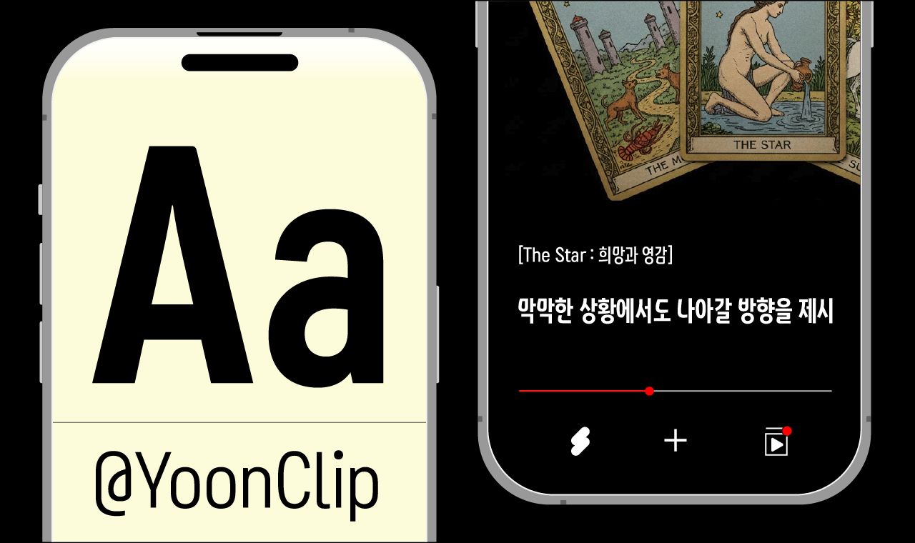 윤디자인 폰트 폰코 윤콜렉션 Yoon 클립 윤클립 예시 이미지 2