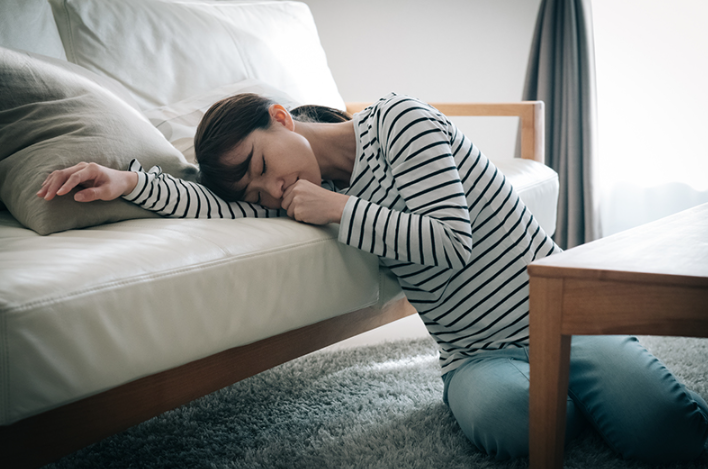 컨디션이 좋지 않은 여성