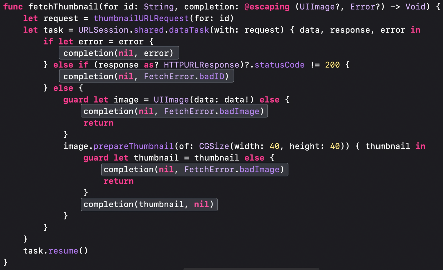 콜백함수 이용한 네트워킹