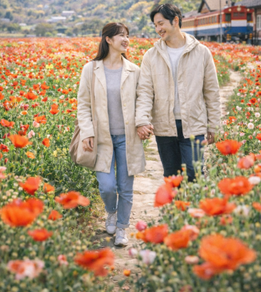 커플 남도 감성 여행 관련 사진 (양귀비)