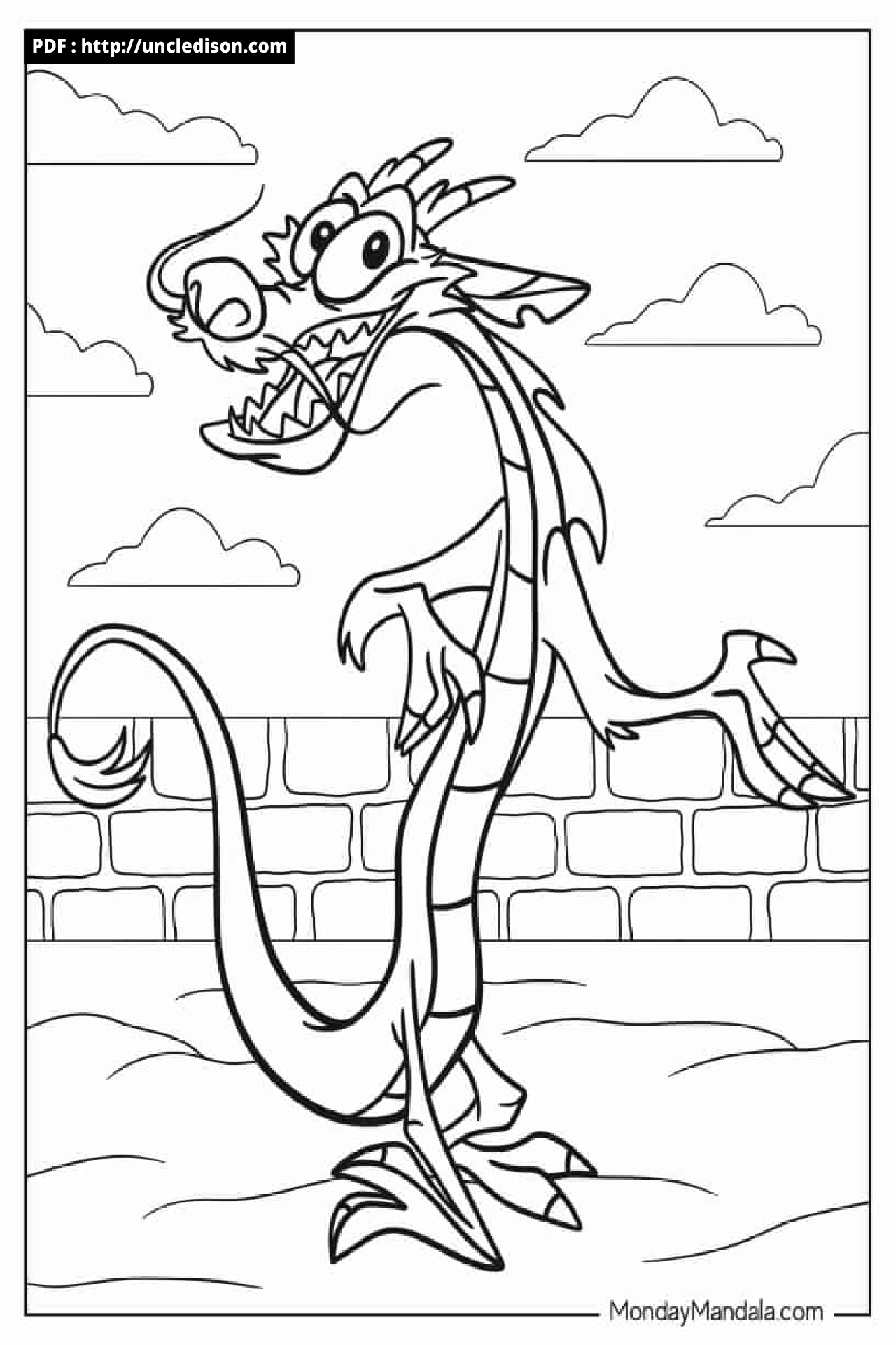 뮬란 색칠공부 디즈니 도안