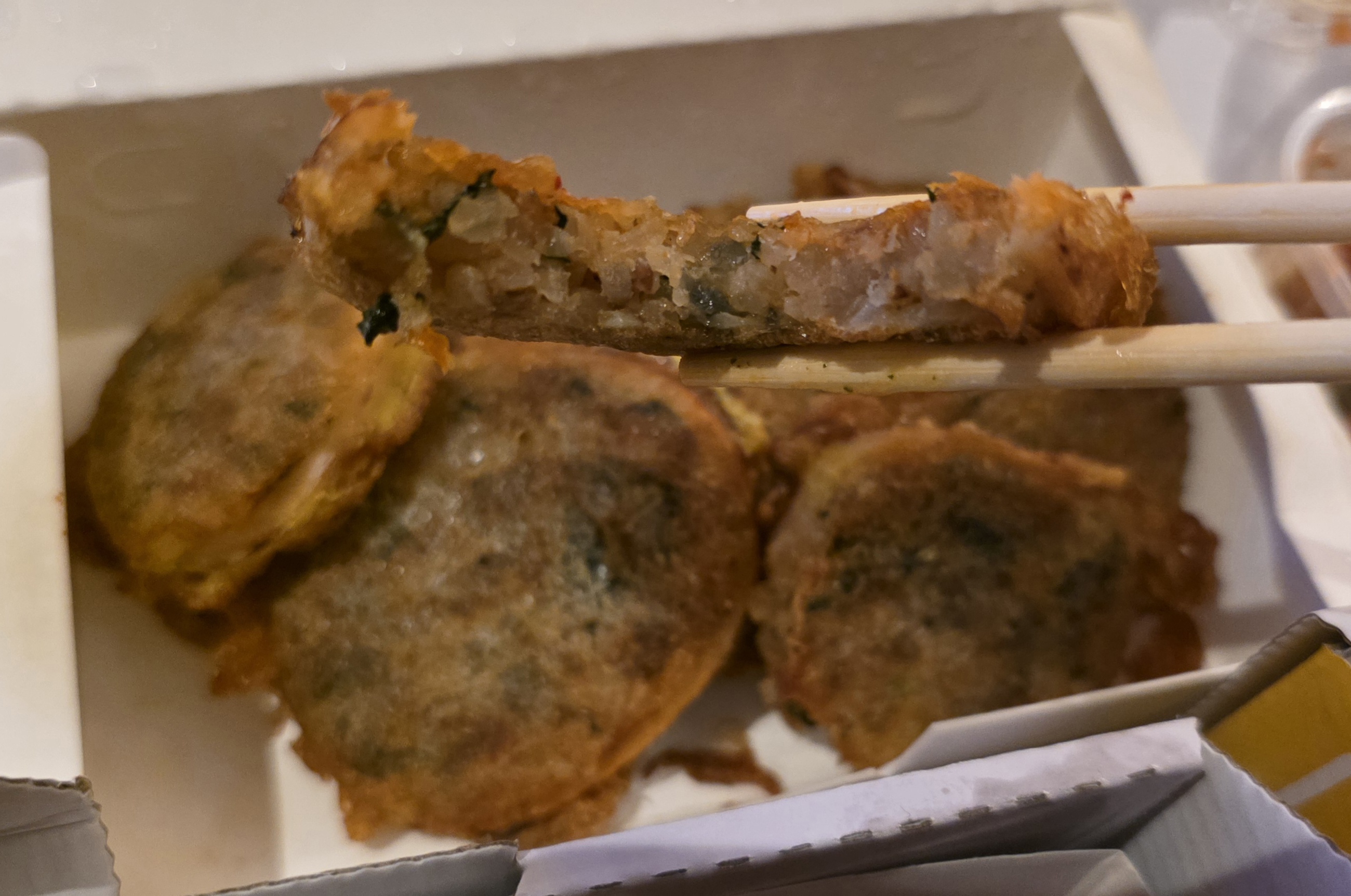 강릉 오징어순대 속재료와 단면