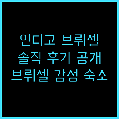 호텔 인디고 브뤼셀 - 시티 추천 후..