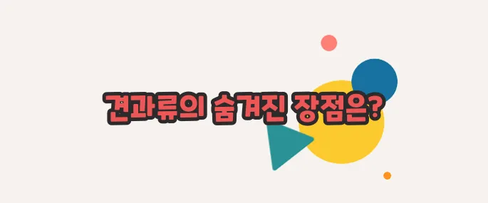 견과류 효능 하나씩 확인해보죠